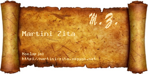 Martini Zita névjegykártya